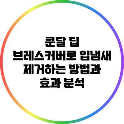 쿤달 딥 브레스커버로 입냄새 제거하는 방법과 효과 분석