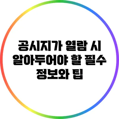 공시지가 열람 시 알아두어야 할 필수 정보와 팁