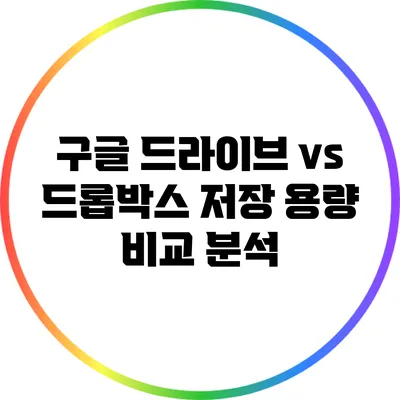 구글 드라이브 vs 드롭박스: 저장 용량 비교 분석