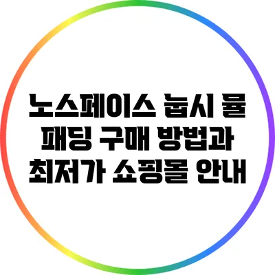 노스페이스 눕시 뮬 패딩 구매 방법과 최저가 쇼핑몰 안내