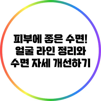 피부에 좋은 수면! 얼굴 라인 정리와 수면 자세 개선하기