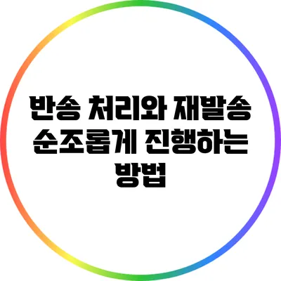 반송 처리와 재발송: 순조롭게 진행하는 방법