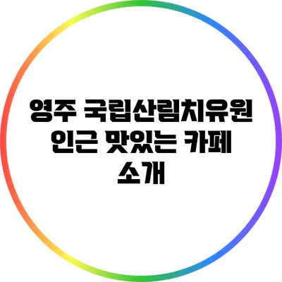 영주 국립산림치유원 인근 맛있는 카페 소개