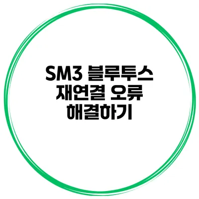 SM3 블루투스 재연결 오류 해결하기